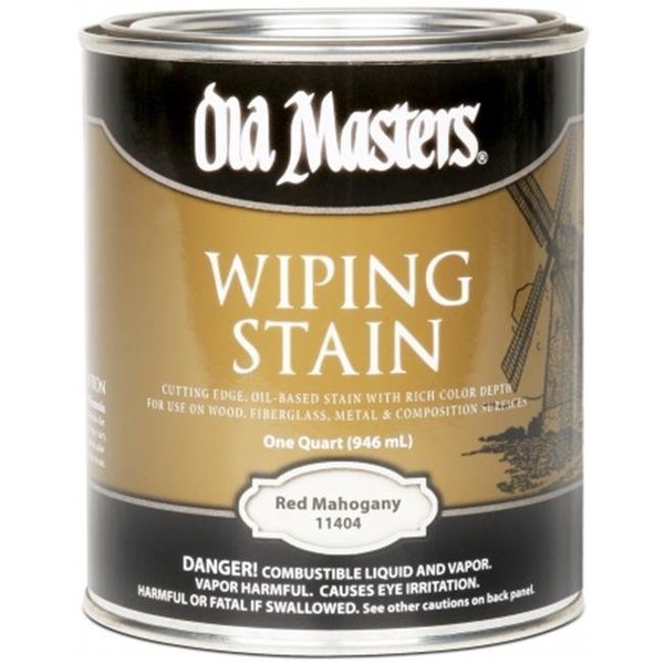 Old Masters Old Masters 11404 1 Quart Red Mahogany Wiping Stain 83954